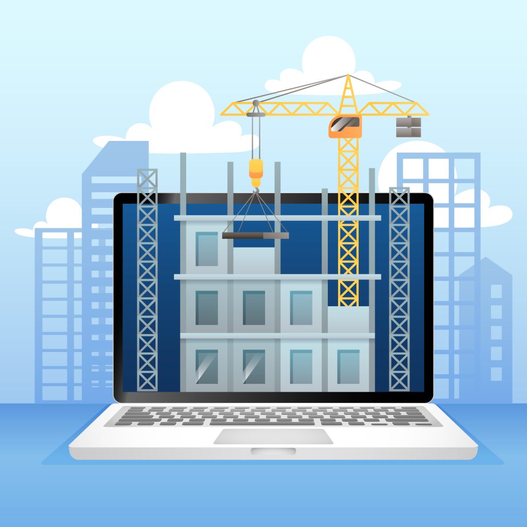 image of laptop signifying BIM efficiency improvements using BuildHub