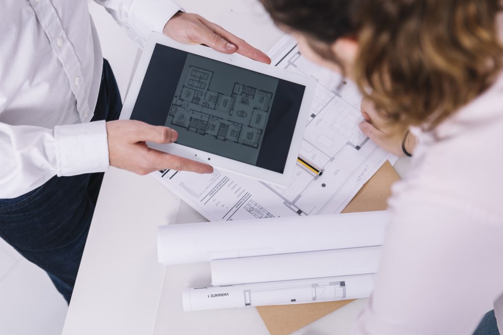 tablet showing BIM management services