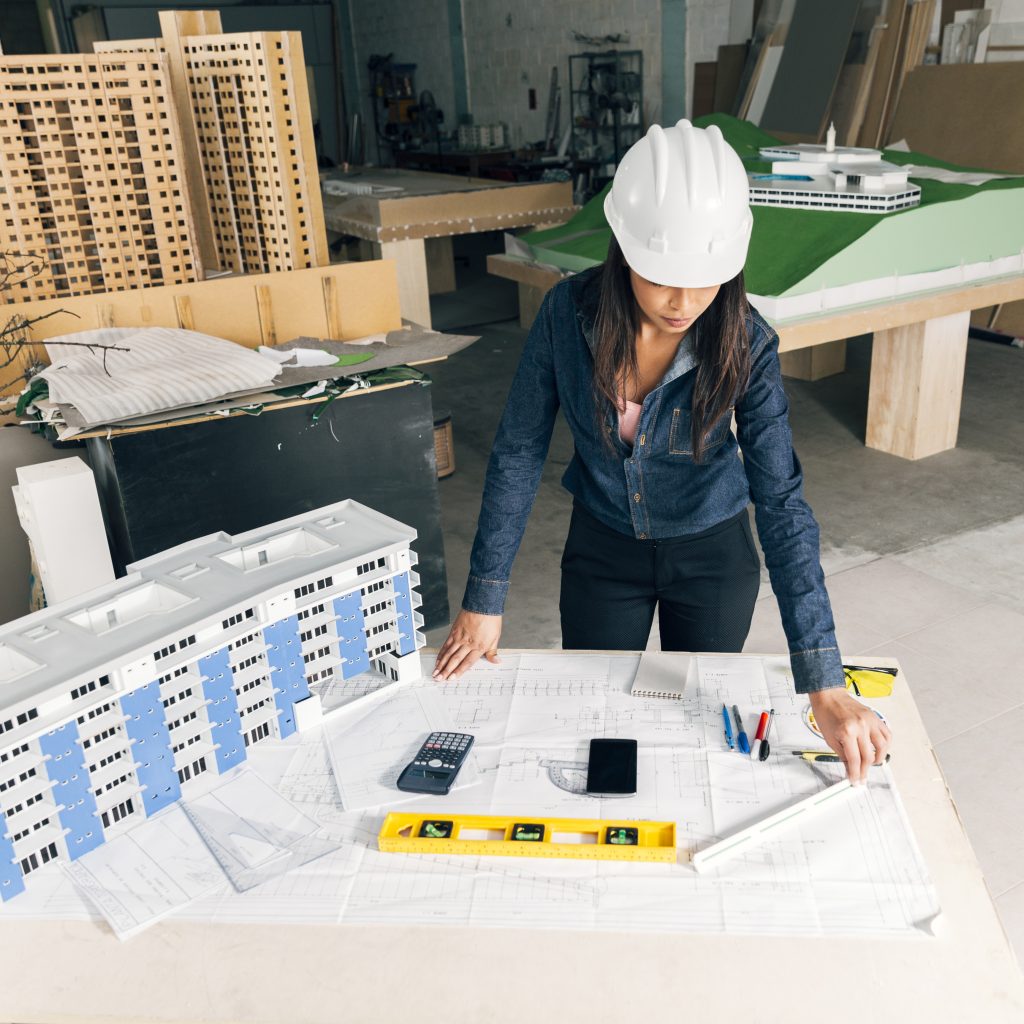 architect using architectural drafting services for project.