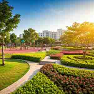 outdoor park constructed using BIM modeling services.