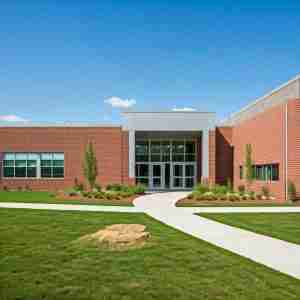 exterior of the school constructed with BIM modeling services.
