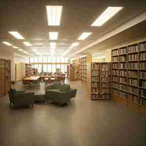 library constructed using BIM modeling services.