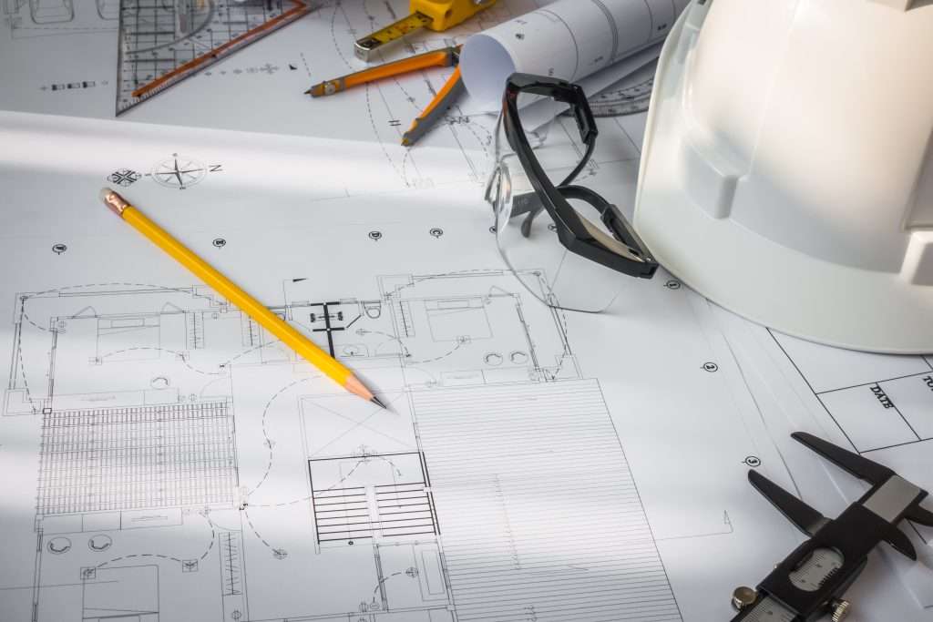 architect using architectural drafting services for project.