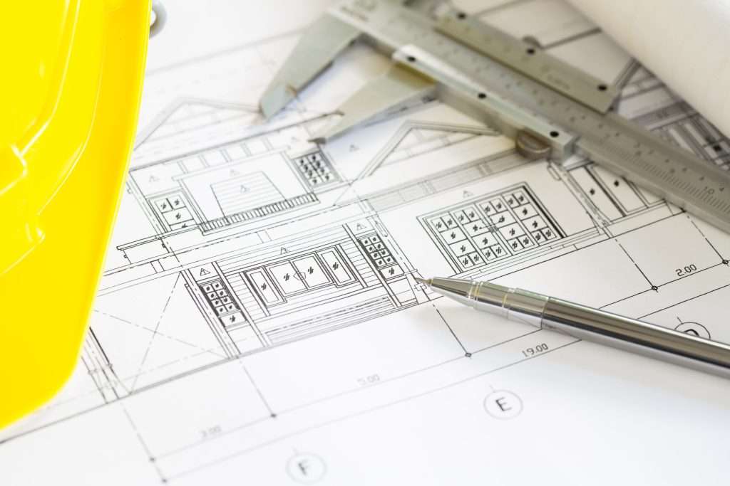 blueprint of project using drafting services.