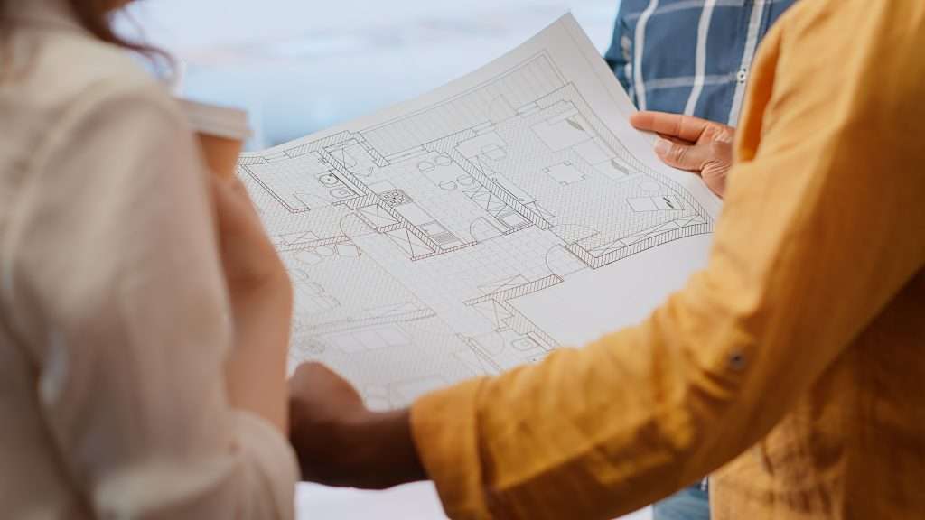 architect using drafting services for project.