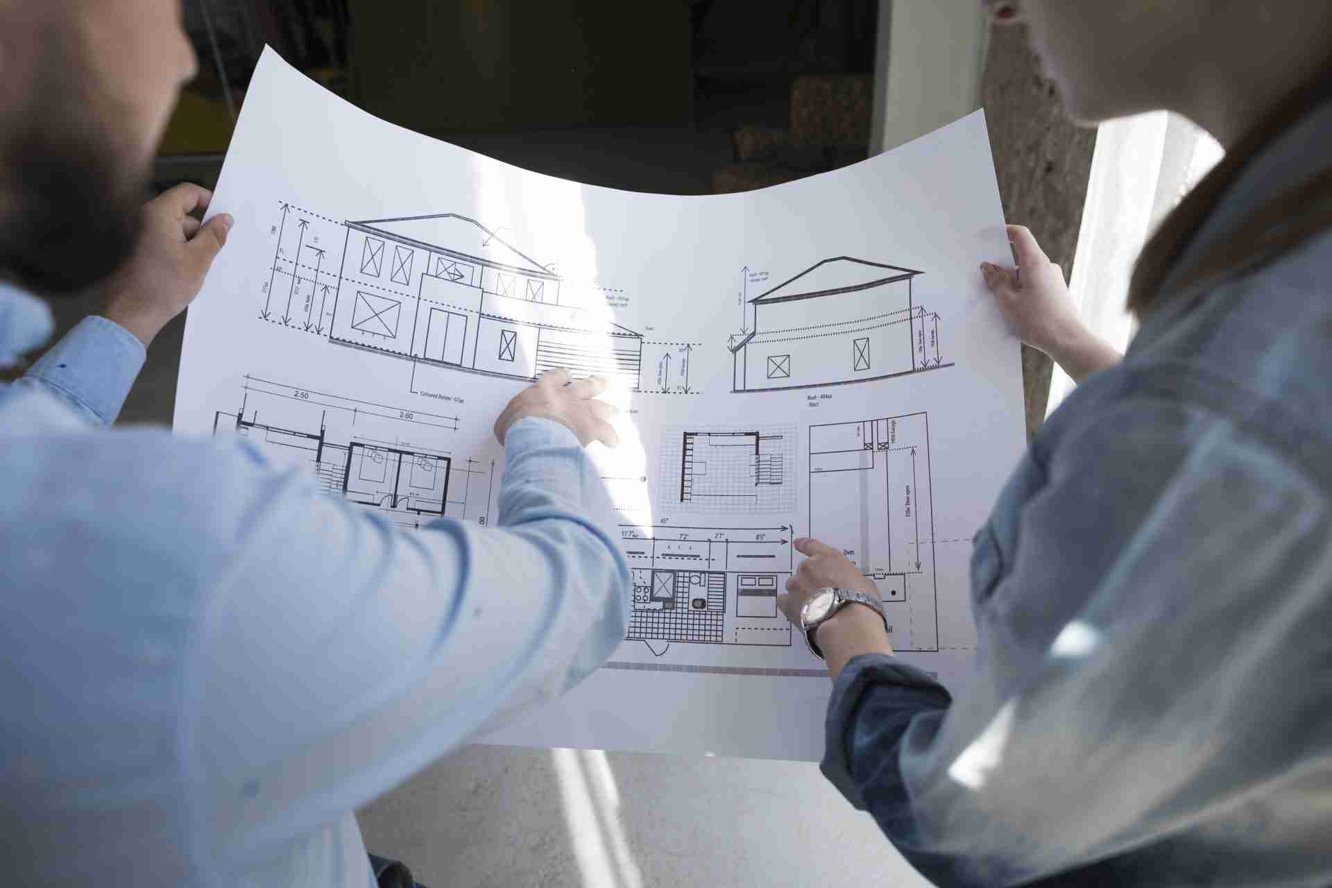 architect using architectural drafting services for project.