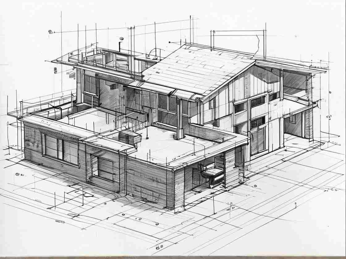 image of building construction drawings.