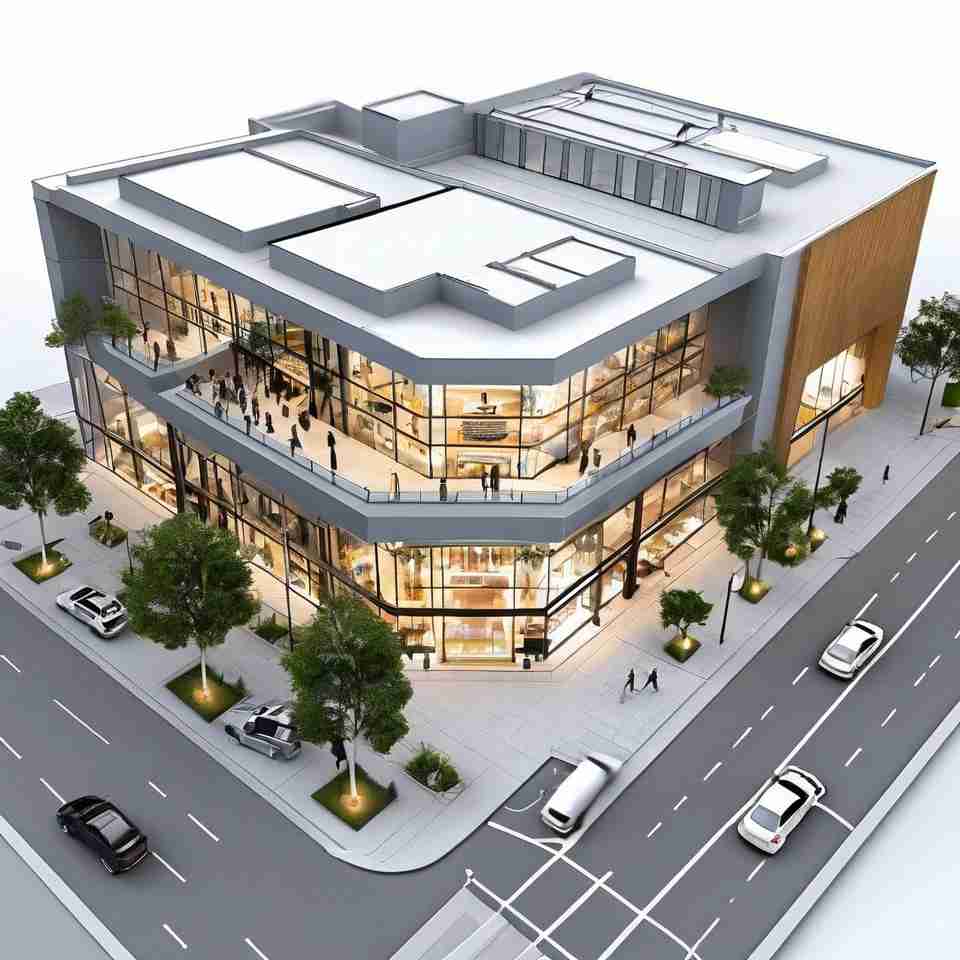 image or retail center signifying building construction 3d models.