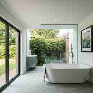 image of bathroom constructed using scan to BIM services.