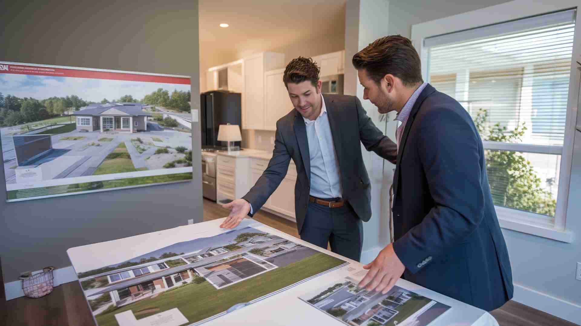 two architects working on residential project using residential design services.